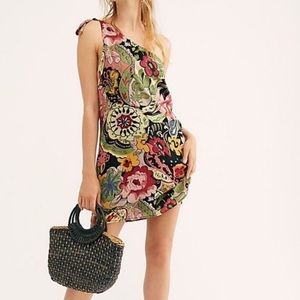 Free People Gaia Floral one shoulder mini dress size 0